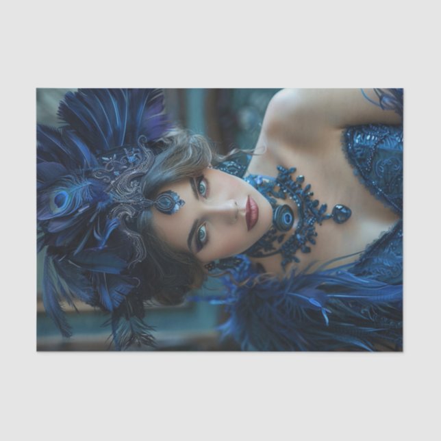 Papier Mousseline Flapper Girl 3 des années 1920 (Recto)