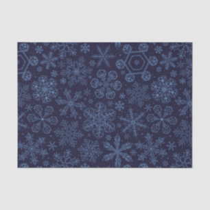 Papier Mousseline Flèches bleues sur bleu