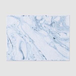 Papier Mousseline Flèches de marbre blanc et bleu