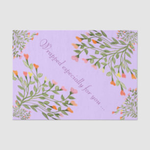 Papier Mousseline Fleur cardiaque mauve