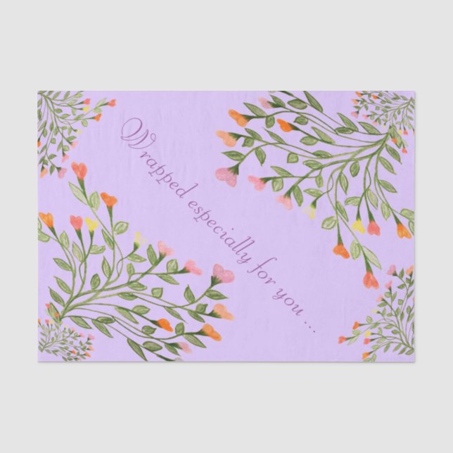 Papier Mousseline Fleur cardiaque mauve (Recto)
