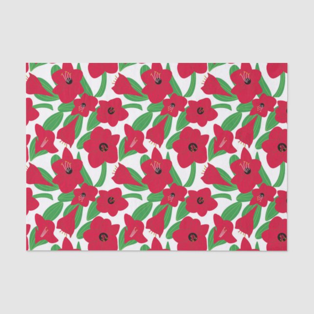 Papier Mousseline Fleur d'Amaryllis (Recto)