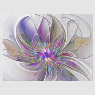 Papier Mousseline Fleur d'art Abstrait, énergique et coloré