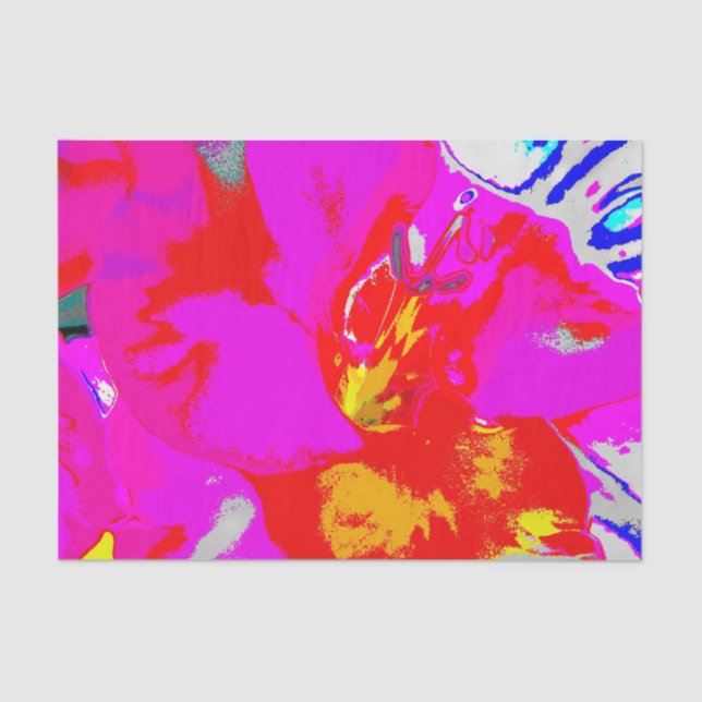 Papier Mousseline Fleur d'art pop (Recto)