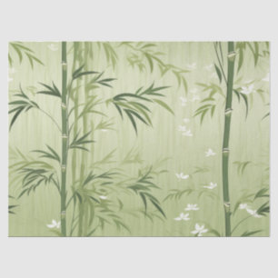 Papier Mousseline Fleur de bambou sereine asiatique  (1)