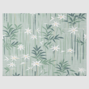 Papier Mousseline Fleur de bambou sereine Asiatique  (4)