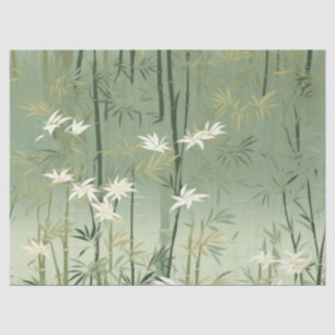 Papier Mousseline Fleur de bambou sereine Asiatique  (6)