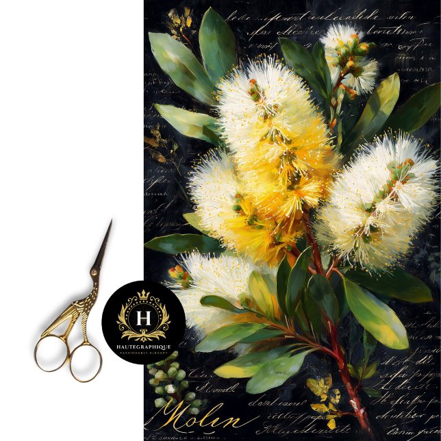 Papier Mousseline Fleur de Brosson Jaune Decoupage (Make Decorative Clipboards a Work of Art)