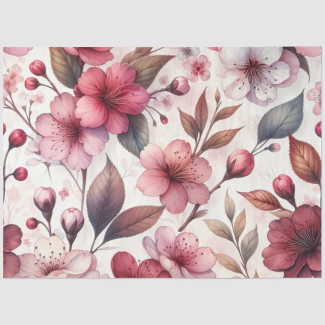 Papier Mousseline Fleur de Cerisier (Recto)