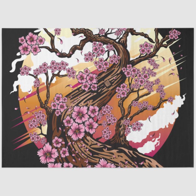 Papier Mousseline Fleur de cerisier sauvage (Recto)