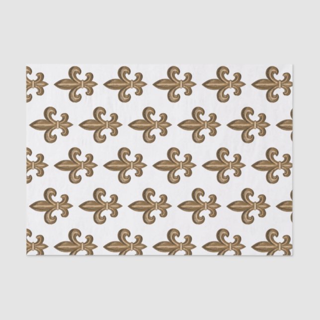 Papier Mousseline Fleur de Lis Crest (Recto)