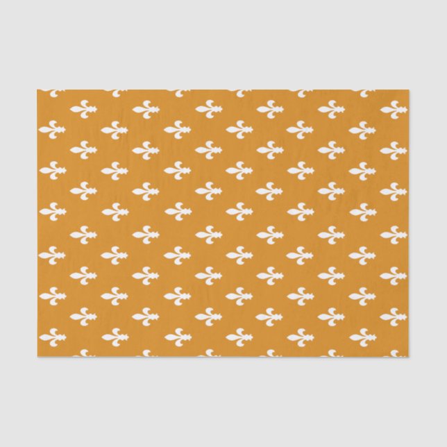 Papier Mousseline Fleur de Lys victorienne Marigold (Recto)