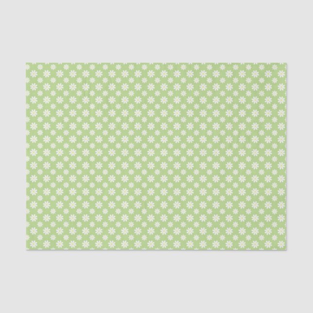 Papier Mousseline Fleur de marguerite verte (Recto)