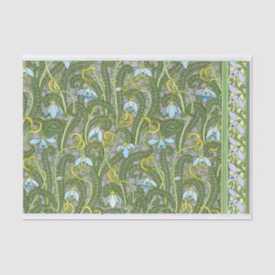 Papier Mousseline Fleur de neige Art Nouveau Floral Vintage 