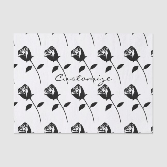 Papier Mousseline Fleur de Saint-Valentin noire Thunder_Cove (Recto)