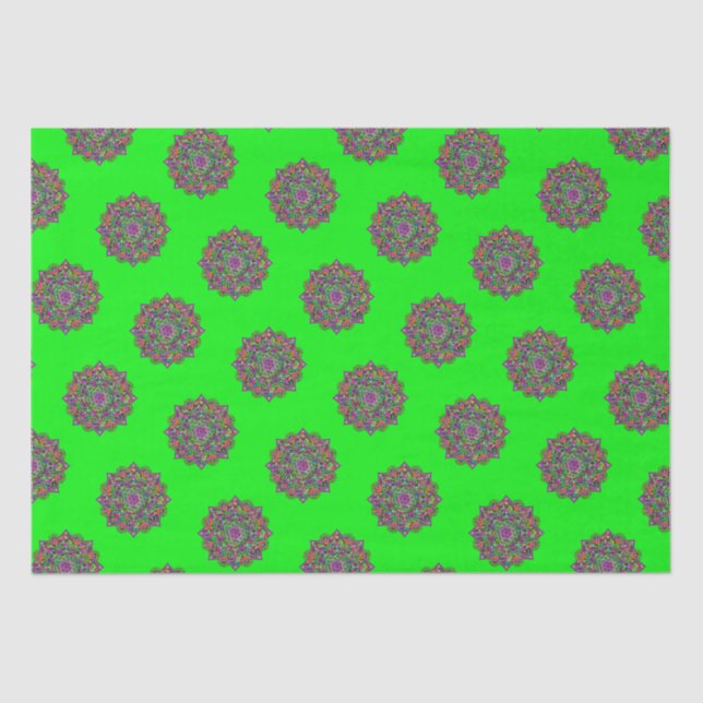 Papier Mousseline Fleur De Vie - Indien Mandala 1 (Recto)