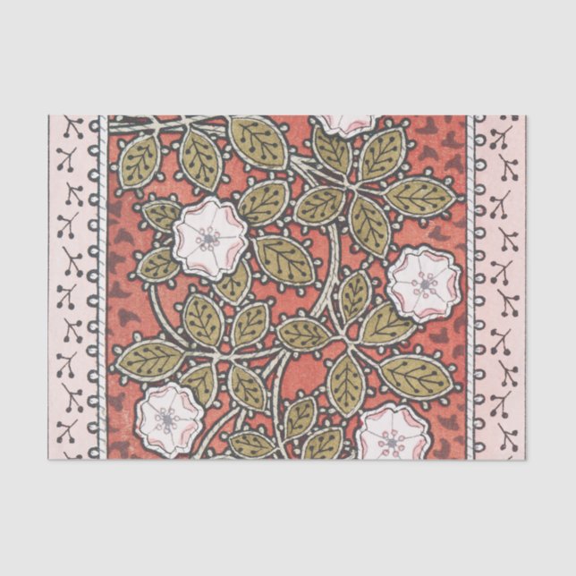 Papier Mousseline Fleur d'illustration Rose sauvage Vintage (Recto)