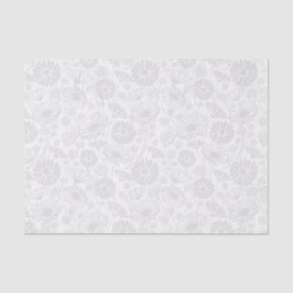 Papier Mousseline Fleur douce (Gris | BLANCHE)