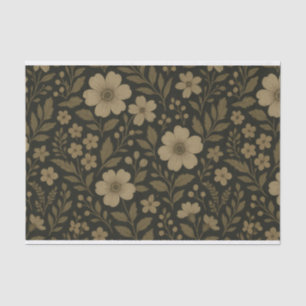 Papier Mousseline Fleur foncé Cottagecore Aquarelle