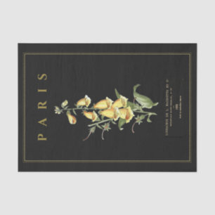 Papier Mousseline Fleur Foxglove Flower French Decoupage noir