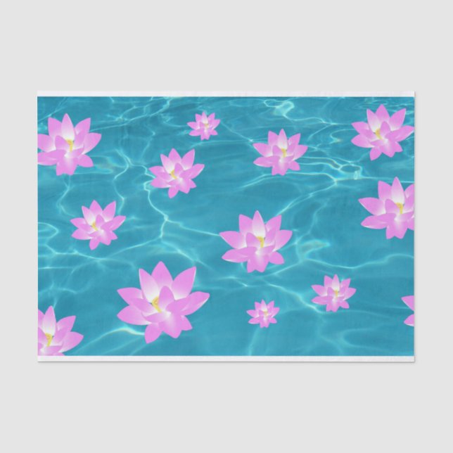 Papier Mousseline Fleur Lotus (Recto)