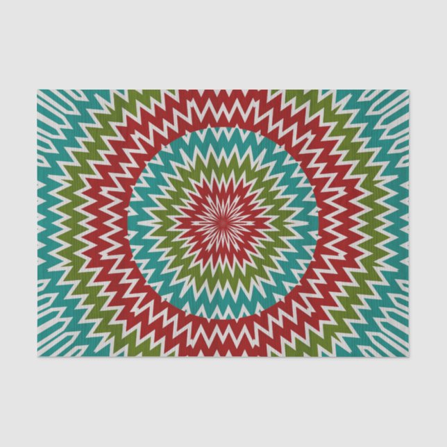 Papier Mousseline Fleur mandalaic hypnotique (Recto)