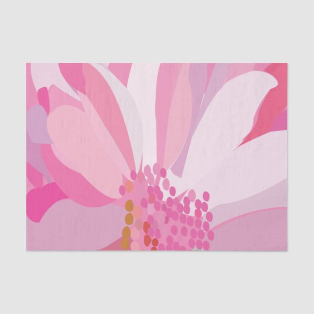 Papier Mousseline Fleur Marguerite Rose Fleur   (Recto)