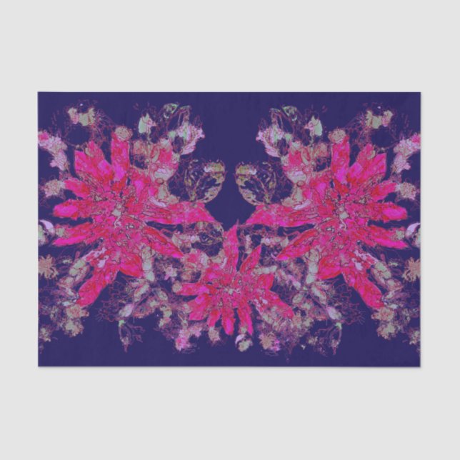 Papier Mousseline Fleur poinsettia de Noël (Recto)