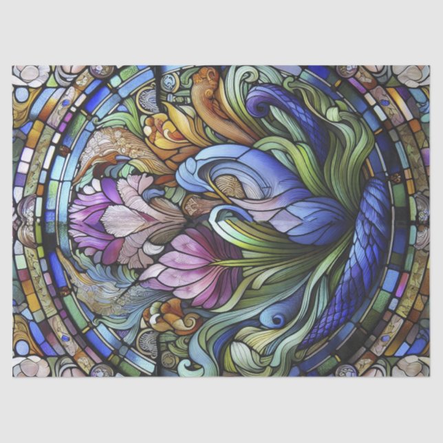 Papier Mousseline Fleur pourpre (Recto)