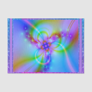 Papier Mousseline Fleur pourpre En Bleu