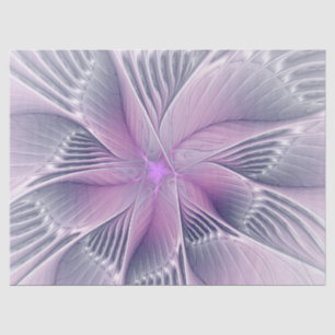 Papier Mousseline Fleur Rose Assez Moderne Art Fractal Abstrait