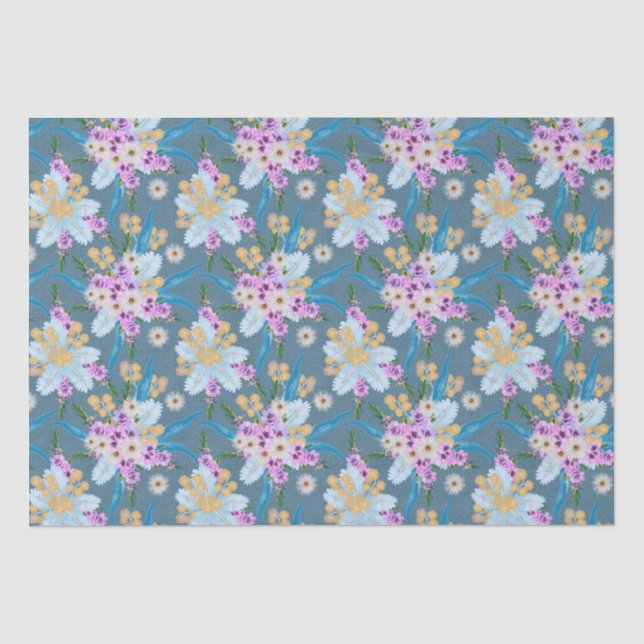 Papier Mousseline Fleur sauvage australien été (Recto)