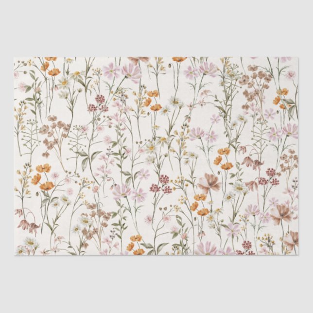 Papier Mousseline Fleur sauvage Boho Bloom Garden Boho (Recto)