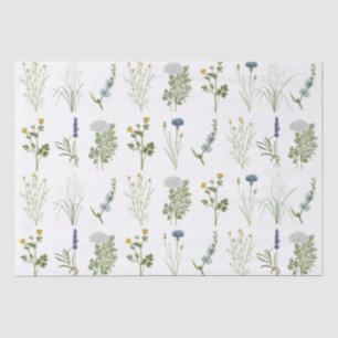 Papier Mousseline Fleur sauvage d'été Vintage pâturage floral