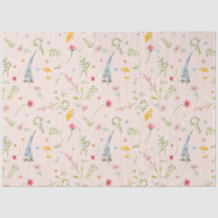 Papier Mousseline Fleur sauvage Rose Floral Fleurs Jaunes Découpage