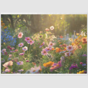 Papier Mousseline Fleur sauvage Sunlit Serenade Decoupage