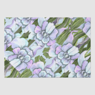 Papier Mousseline Fleur Smeraldo
