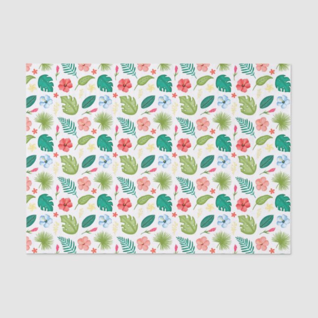 Papier Mousseline Fleur tropical Hawaïen (Recto)
