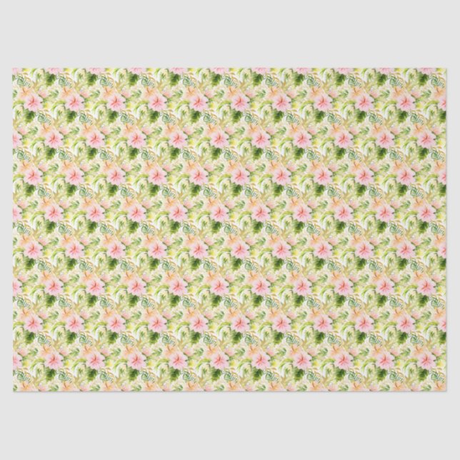 Papier Mousseline Fleur tropicale de jungle (Recto)