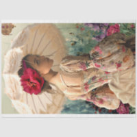 Fleur vibrante, Élégante Dame avec un Parasol