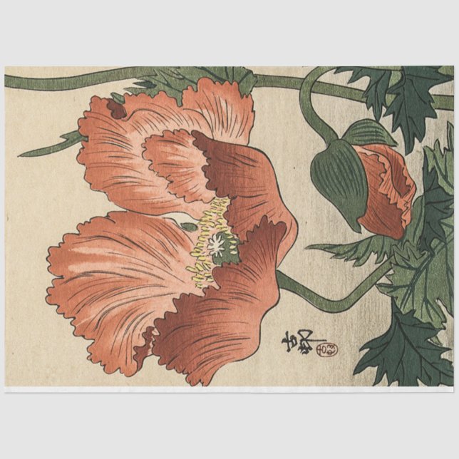 Papier Mousseline Fleur vintage (Recto)