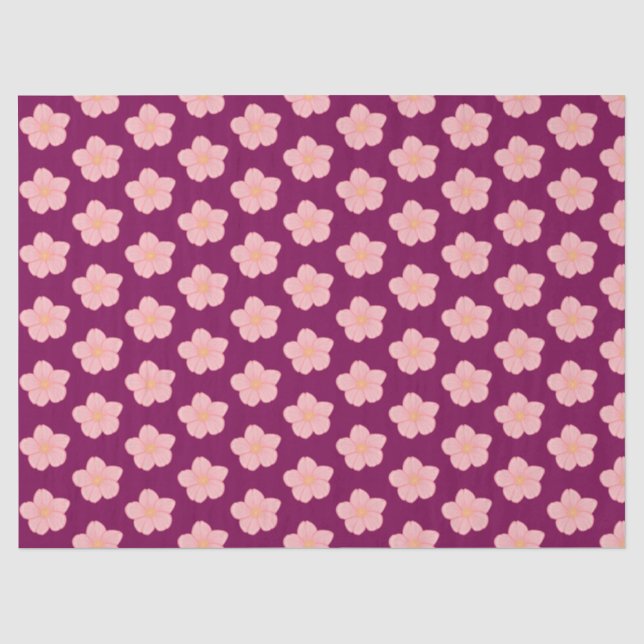 Papier Mousseline Fleuris  (Recto)