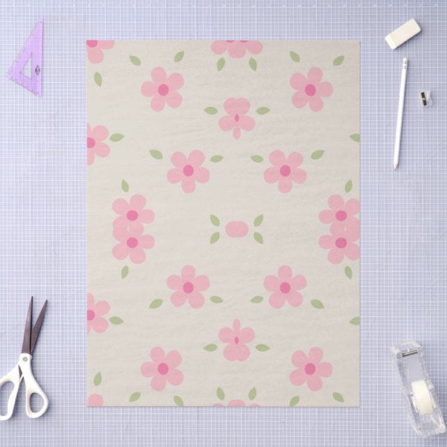 Papier Mousseline FleurModerne (Artisanat)