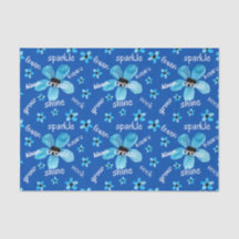 Fleurs aquarelle bleue avec affirmations