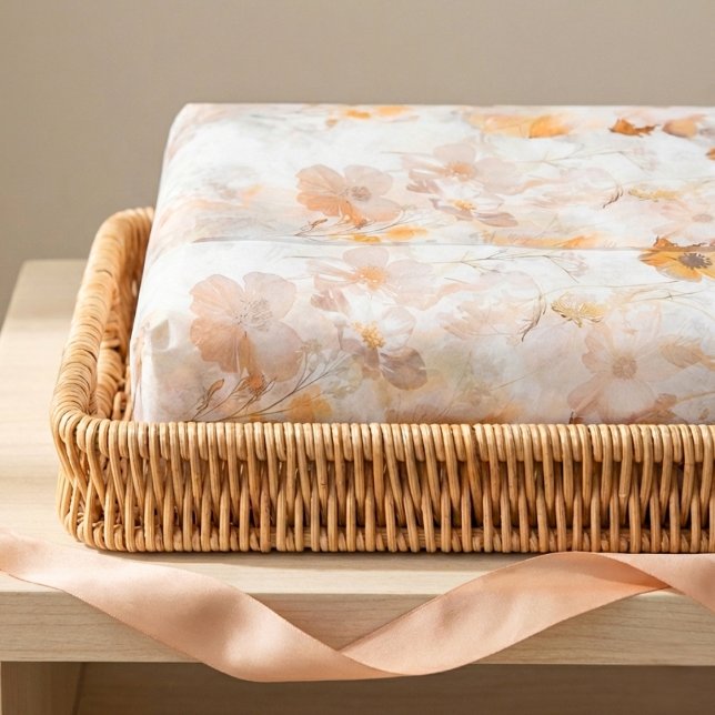 Papier Mousseline Fleurs Aquarelle Élégantes (Créateur téléchargé)