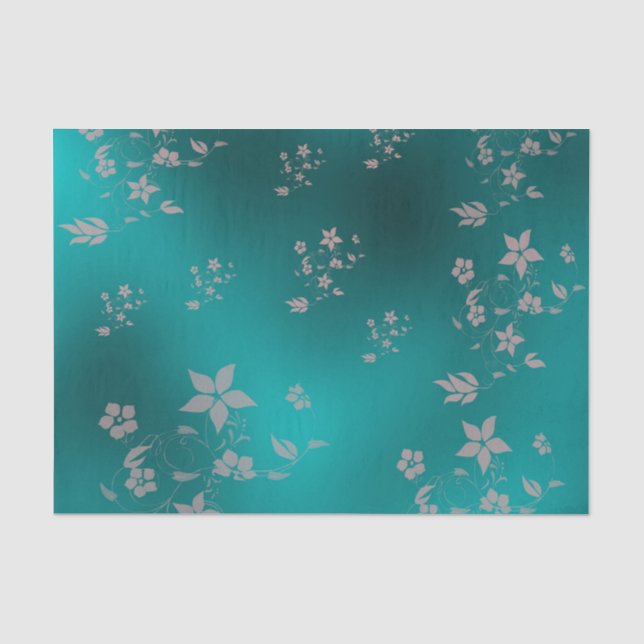 Papier Mousseline Fleurs asiatiques délicates (Recto)