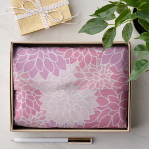 Papier Mousseline Fleurs Dahlia, Motif De Fleurs, Dahlia Rose