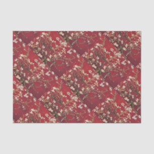 Papier Mousseline Fleurs d'amandes Red Vincent van Gogh Peinture d'a