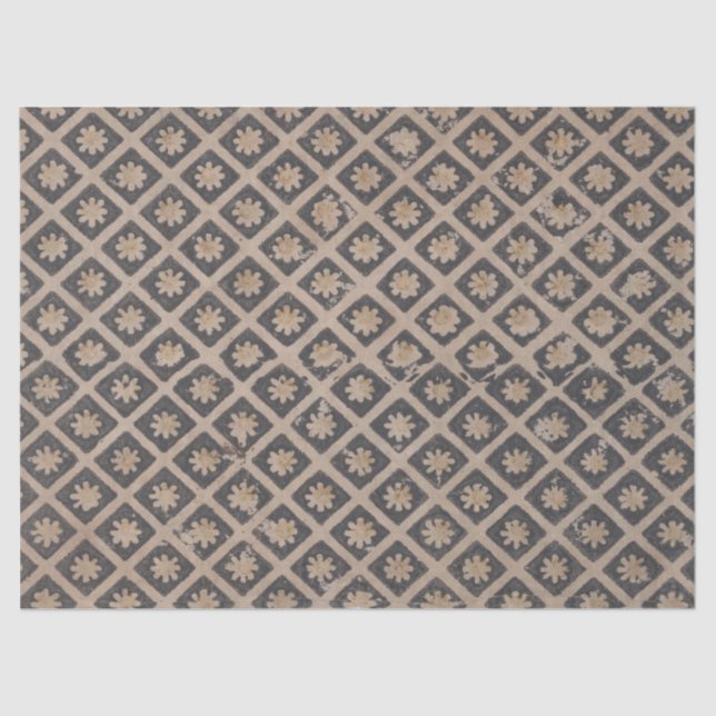 Papier Mousseline Fleurs dans le papier de découpage Carré (Recto)