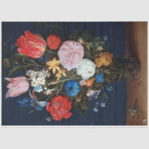 Papier Mousseline Fleurs dans un navire en verre, Jan Brueghel l'Anc